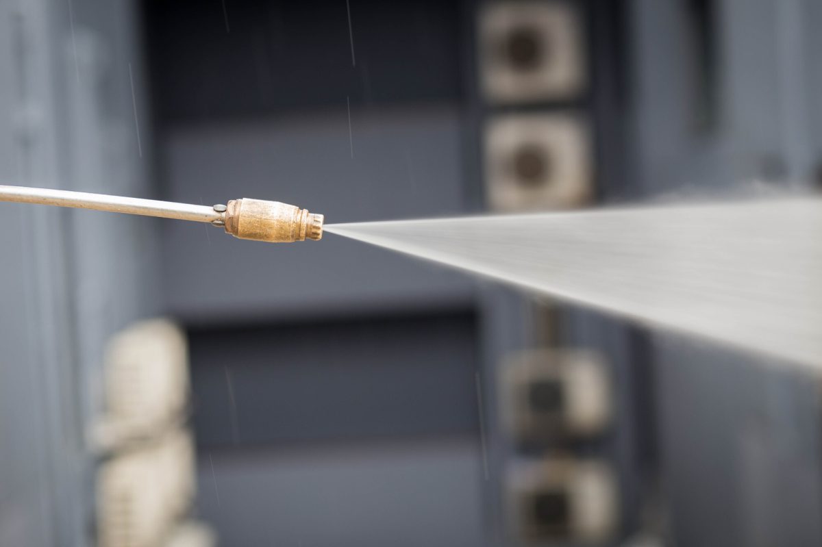 Power washing hose.