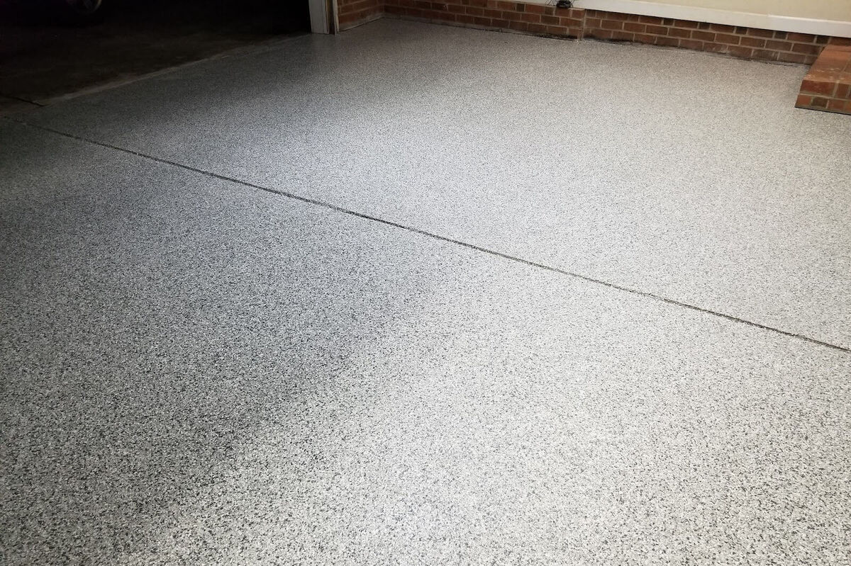 Newly maintained concrete floor.