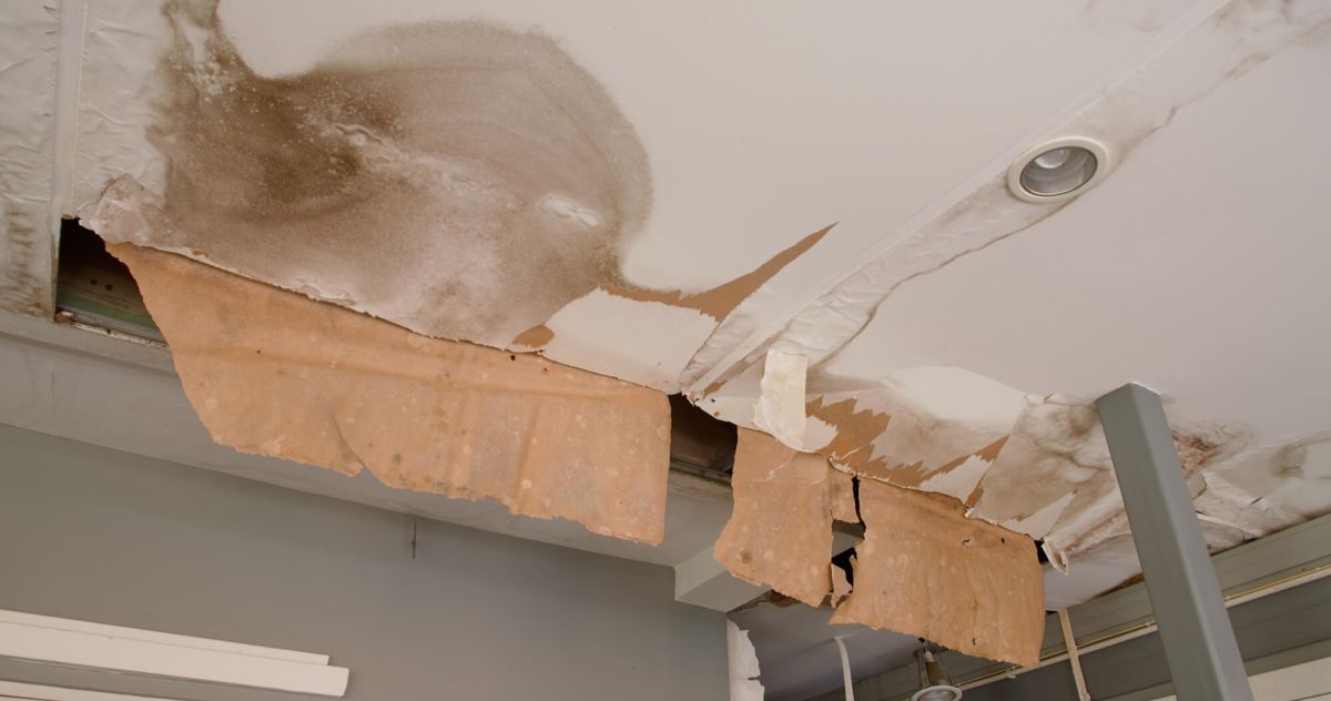 Water damage in a residence in Wilmington, NC.