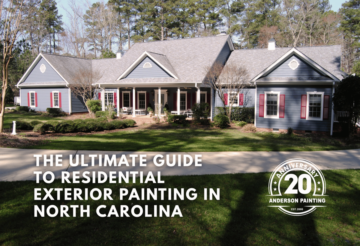 Exterior of a painted house in North Carolina.