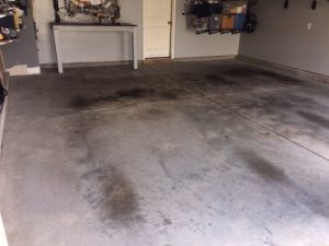 Garage before floor coating